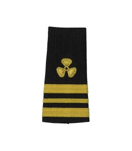 Shoulder Boards, 2/Engr. (Propeller w/ 1 thin stripe between 2 thick stripes) (2/pk) (Soft)