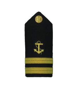 Shoulder Boards, 2/Mate (Anchor & 2 stripes) (2/pk) (Hard)