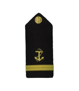 Shoulder Boards, 3/Mate (Anchor & 1 stripe) (2/pk) (Hard)