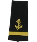 Shoulder Boards, 3/Mate (Anchor & 1 stripe) (2/pk) (Soft)