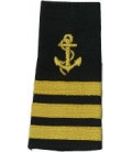 Shoulder Boards, C/Mate (Anchor & 3 stripes) (2/pk) (Soft)