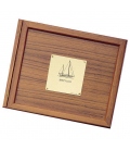 299 Teak Log Cover, Sailboat Plate
