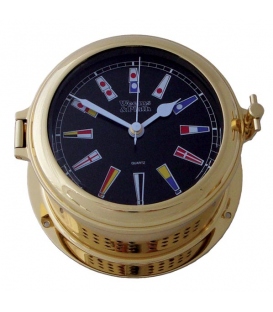 Martinique Nautical Flag Black Dial Clock