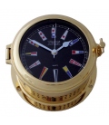 Martinique Nautical Flag Black Dial Clock