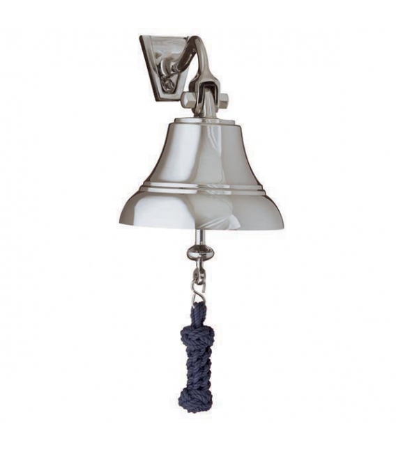 4" Nickel Bell w/Navy Blue Lanyard
