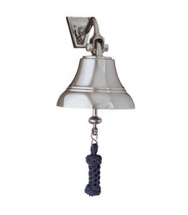 4" Nickel Bell w/Navy Blue Lanyard