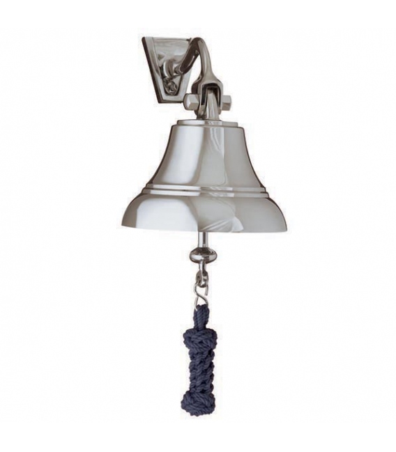 5" Nickel Bell w/Navy Blue Lanyard