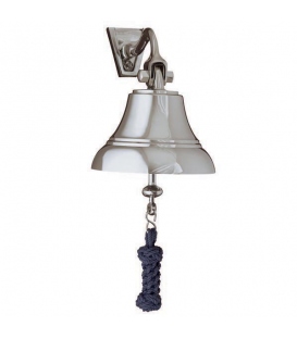 5" Nickel Bell w/Navy Blue Lanyard