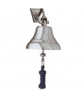 5" Nickel Bell w/Navy Blue Lanyard