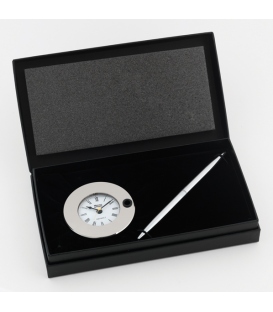 Nickel Clock Pen Stand