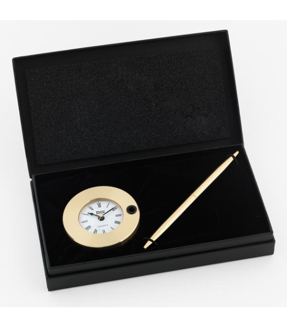 Brass Clock Pen Stand