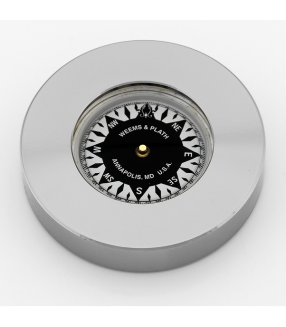 Nickel Plated Chart Weight Compass