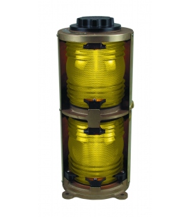 Double Lens Navigation Light 1166 - Yellow Towing Light (Heavy Duty Cast Bronze)