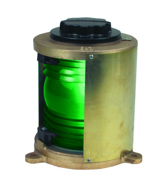 Single Lens Navigation Light - Green Side Lights 1172 (Heavy Duty Cast Bronze