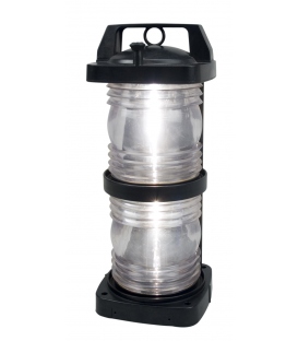 Double Lens Navigation Light 1365 - White Masthead Light (Black Plastic)
