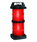 Double Lens - All-Round Red Navigation Light 1368 (Black Plastic)