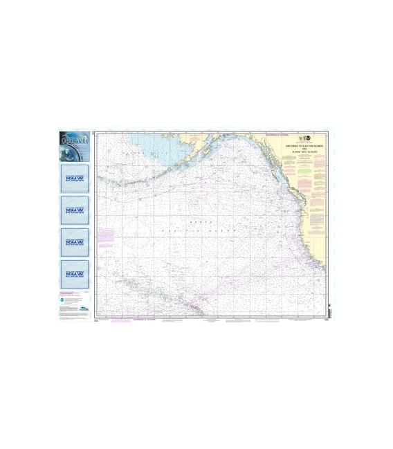 NOAA Chart 530 North America West Coast San Diego to Aleutian Islands and Hawai&lsquo - ian Islands