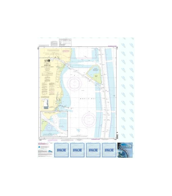 NOAA Chart 11380 Mobile Bay East Fowl River to Deer River Pt - Mobile Middle Bay Terminal
