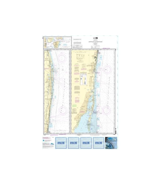NOAA Chart 11466 Jupiter Inlet to Fowey Rocks - Lake Worth Inlet