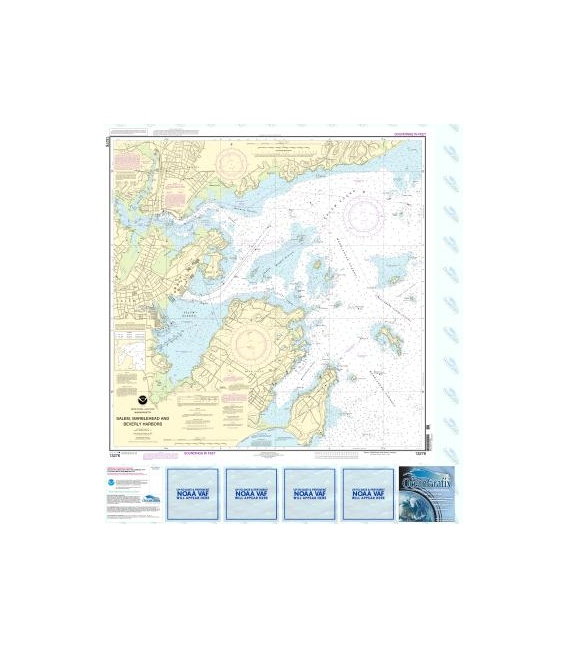 NOAA Chart 13276 Salem, Marblehead and Beverly Harbors