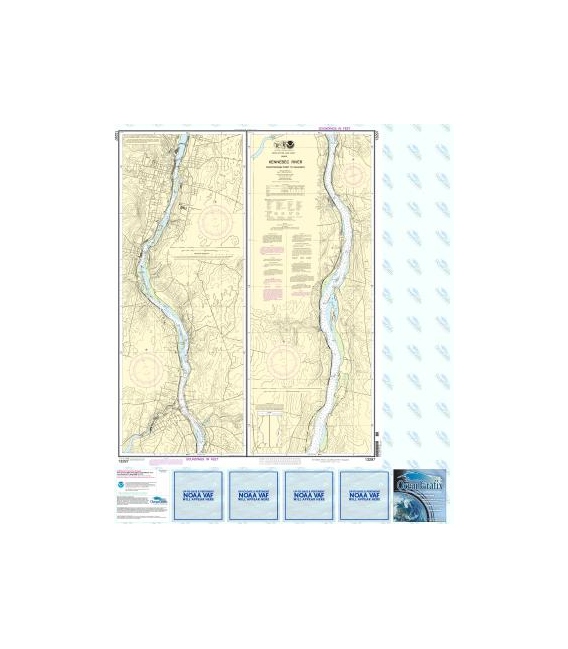 NOAA Chart 13297 Kennebec River Courthouse Point to Augusta