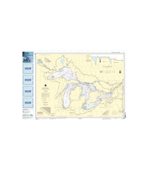 NOAA Chart 14500 Great Lakes, Lake Champlain to Lake of the Woods
