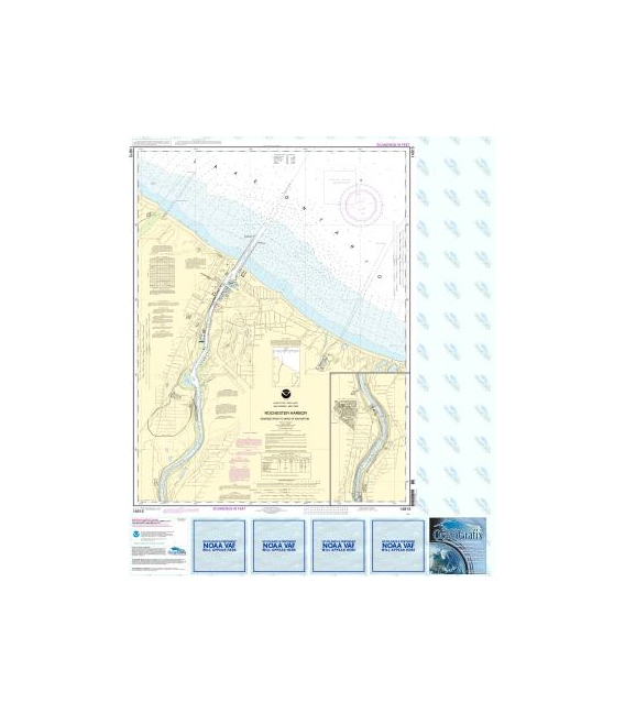 NOAA Chart 14815 Rochester Harbor, including Genessee River to head of navigation