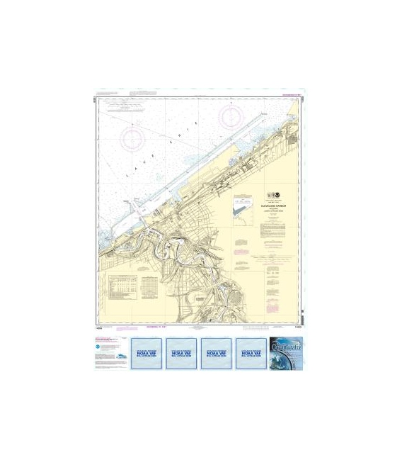 NOAA Chart 14839 Cleveland Harbor, including lower Cuyahoga River
