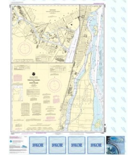 NOAA Chart 14854 Trenton Channel and River Rouge - River Rouge