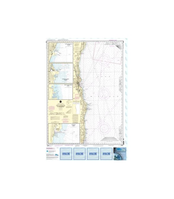NOAA Chart 14904 Port Washington to Waukegan - Kenosha - North Point Marina - Port Washington - Waukegan