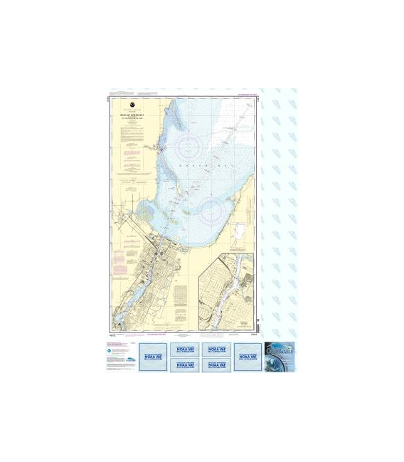 NOAA Chart 14918 Head of Green Bay, including Fox River below De Pere - Green Bay