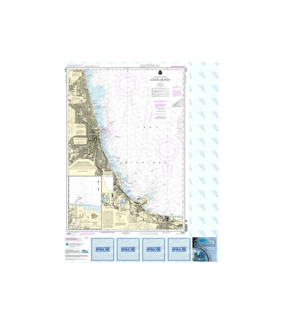 NOAA Chart 14927 Chicago Lake Front - Gary Harbor