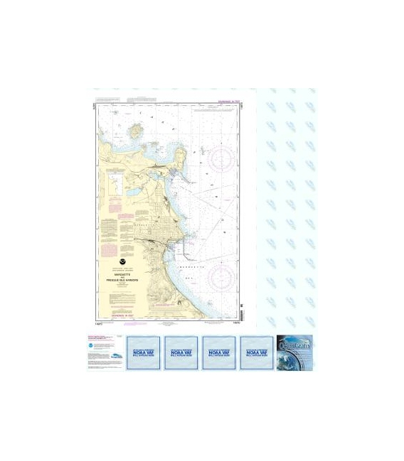 NOAA Chart 14970 Marquette and Presque Isle Harbors