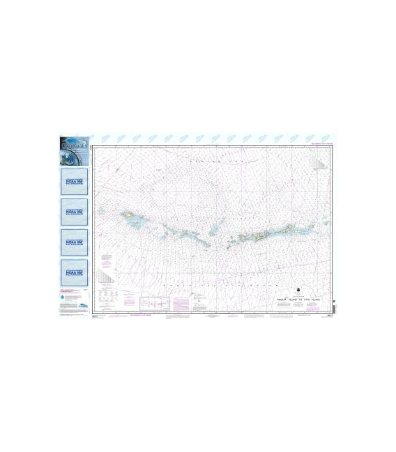 NOAA Chart 16012 Aleutian Islands Amukta Island to Attu Island