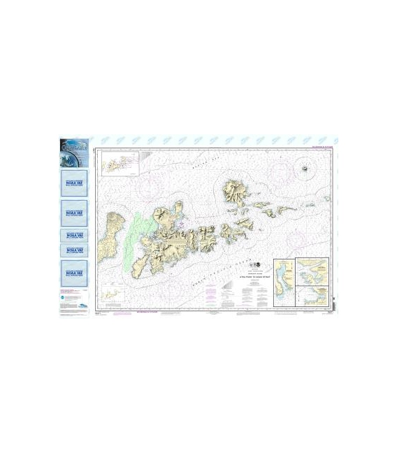NOAA Chart 16471 Atka Pass to Adak Strait - Three Arm Bay, Adak Island - Kanaga Bay, Kanaga Island - Chapel Roads and Chapel Cov