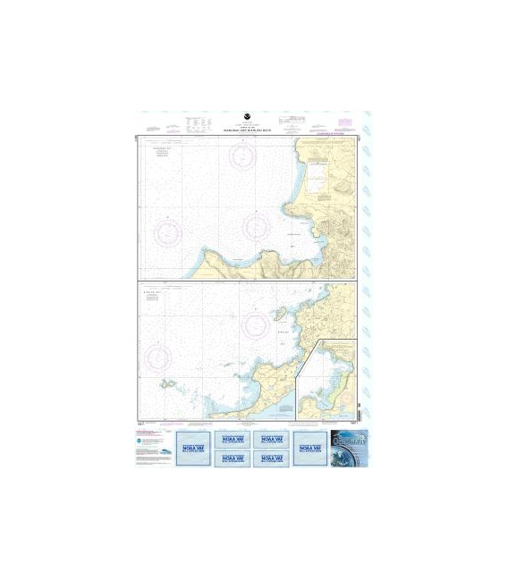 NOAA Chart 16511 Inanudak Bay and Nikolski Bay, Umnak l. - River and Mueller Coves