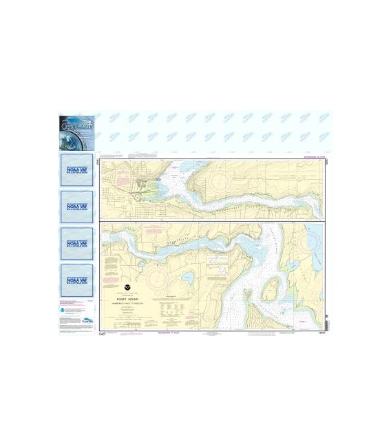 NOAA Chart 18457 Puget Sound-Hammersley Inlet to Shelton