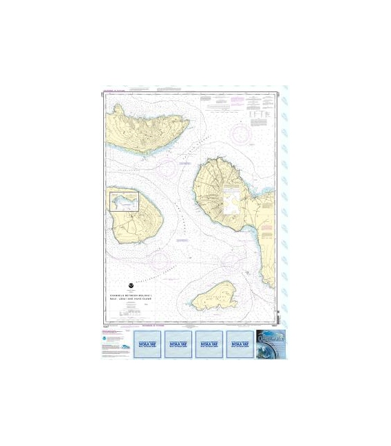 NOAA Chart 19347 Channels between Molokai, Maui, LŠna&lsquo - i and Kaho&lsquo - olawe - Manele Bay