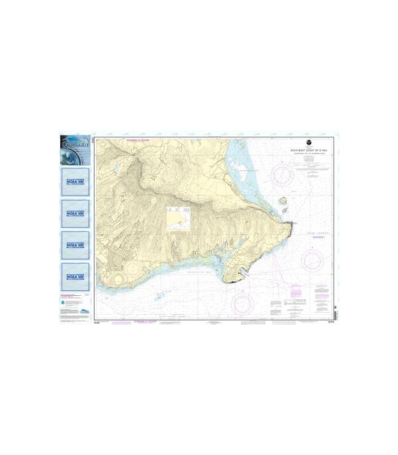 NOAA Chart 19358 Southeast Coast of O&lsquo - ahu WaimŠnalo Bay to Diamond Head