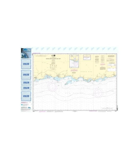NOAA Chart 25677 South Coast of Puerto Rico Guanica Light to Punta Tuna Light - Las Mareas