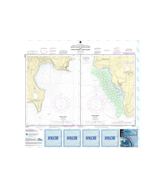 NOAA Chart 81071 Commonwealth of the Northern Mariana Islands Bahia Laolao, Saipan Island and Tinian Harbor, Tinian Island