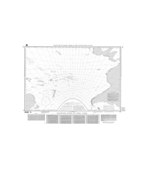 DM 63 Great Circle Sailing Chart of the South Pacific Ocean