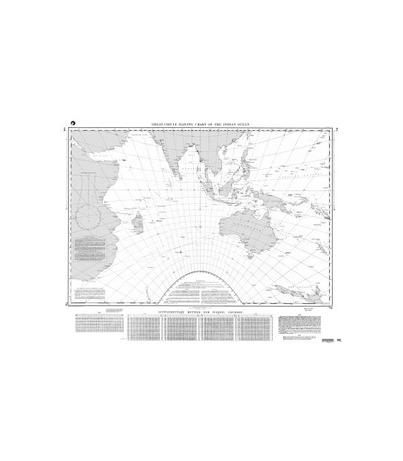 DM 74 Great Circle Sailing Chart of the Indian Ocean