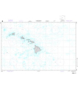 NGA Chart 19008 Hawaiian Islands (OMEGA-BATHYMETRIC CHART)