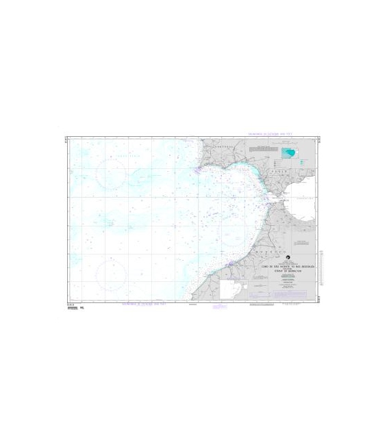 DM 51013 Cabo de Sao Vicente to Ras Beddouza (OMEGA) (BATHYMETRIC CHART)