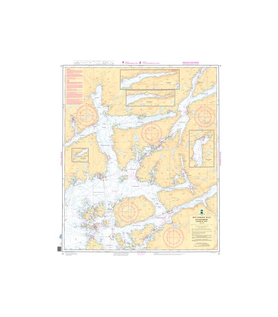 Norwegian Nautical Chart 15 Ryfylkefjordane. Sjernaroyane - Sauda