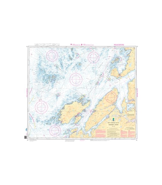 Norwegian Nautical Chart 51 Dolmsundet - Lyngv¾r