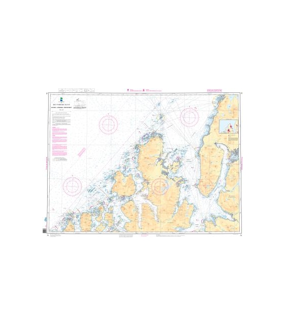 Norwegian Nautical Chart 78 Hovden - Langenes - Risoysundet
