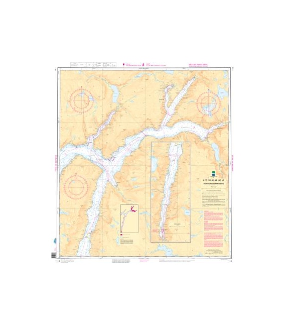 Norwegian Nautical Chart 118 Indre Hardangerfjorden