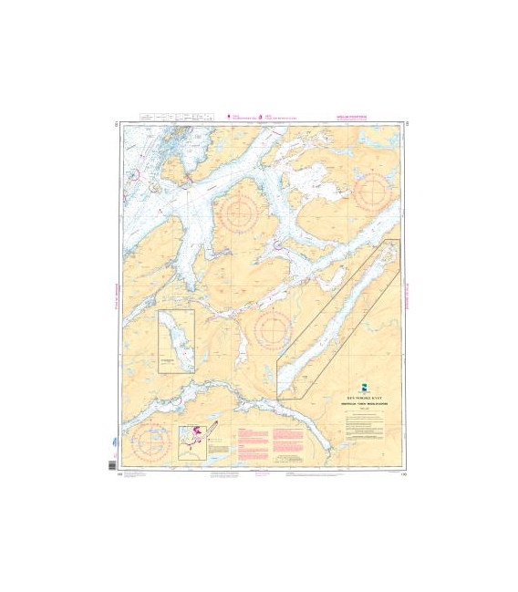Norwegian Nautical Chart 133 Innerfolda - Tosen - Bindalsfjorden